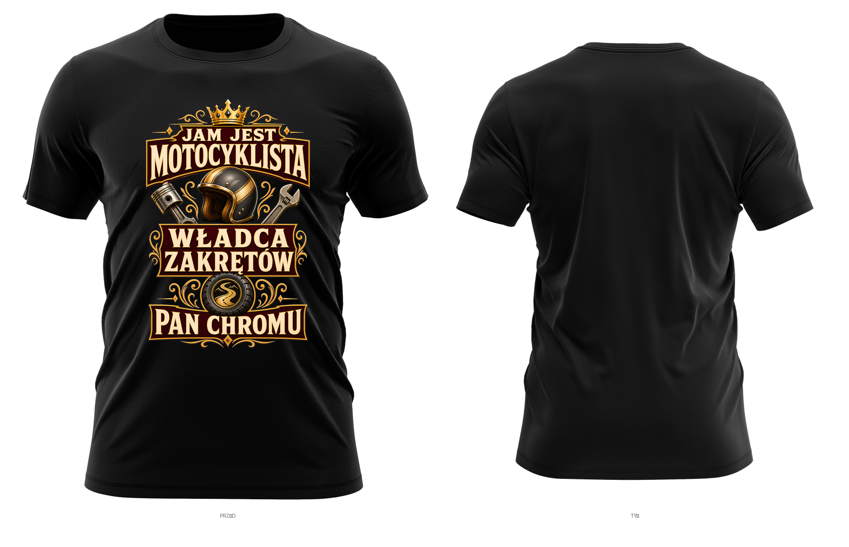 Jam jest motocyklista — władca zakrętów, pan chromu